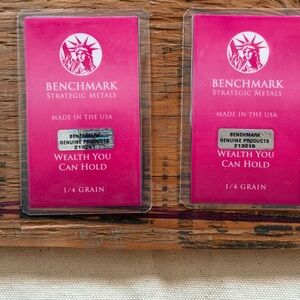 Bench pink Benchmark Strategic Metals 1/4 Grain display pair